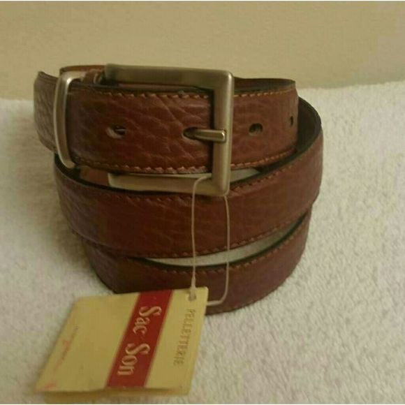 NWT real leather belt made in Italy by Vera Pelle sizes 36" 32" 33"